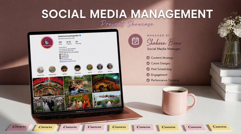 Social Media Manager social media managing project